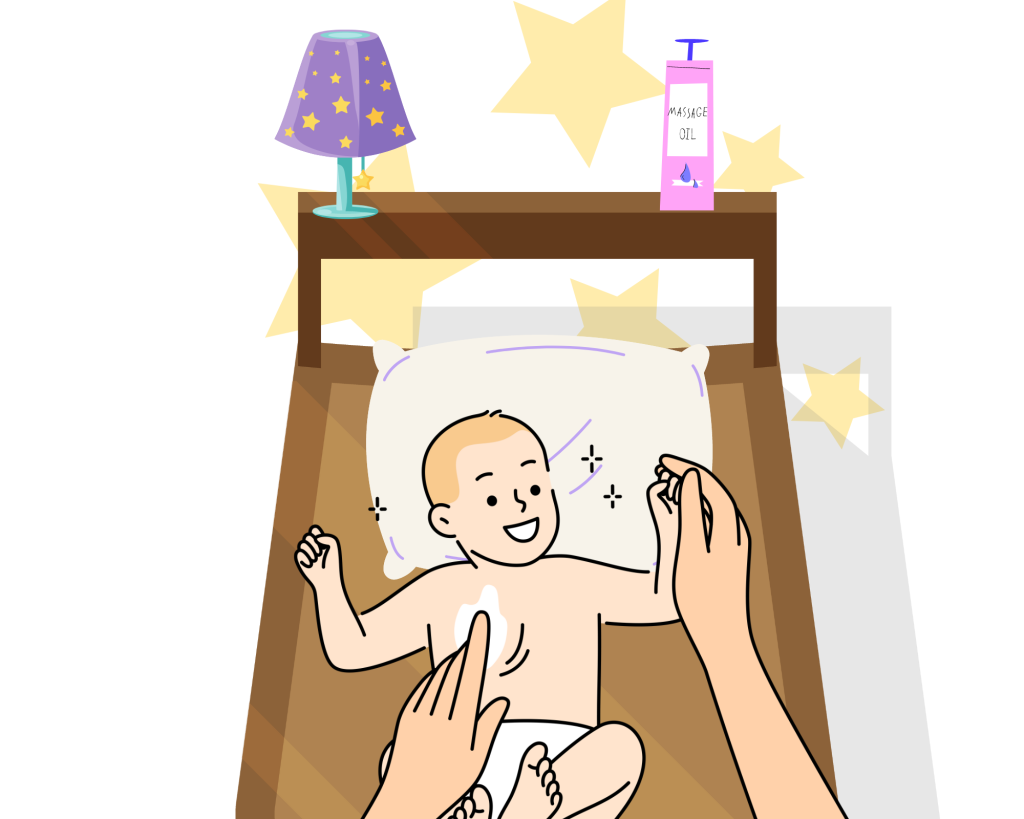 le massage en réponse aux premières colères de bébé